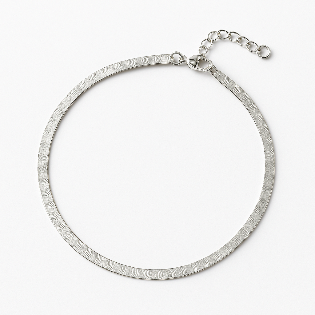 LustroWaves Italian Silver Anklet
