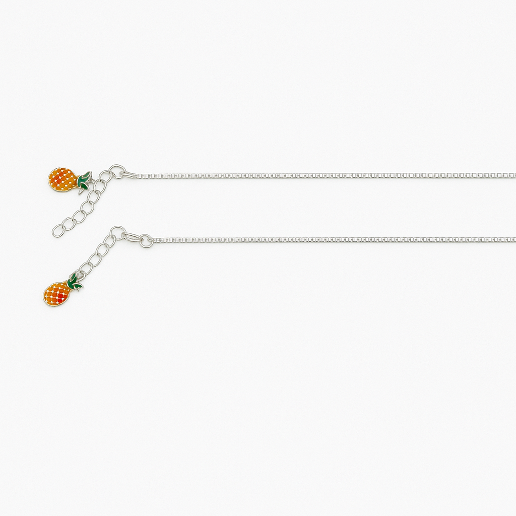 PineTwinkle Silver Anklet