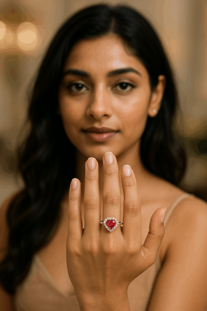 RubyHeart Halo Ring - Image 3