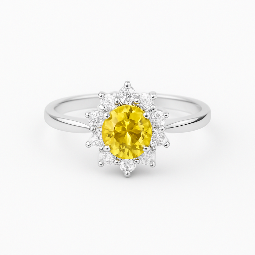 Sunflower Halo Ring